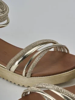 Sale Sandali tacco 3cm pelle Donna Sandali Tacco Basso