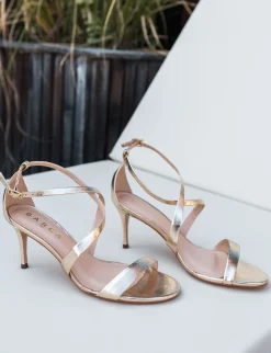 New Sandali tacco 7cm pelle Donna Sandali Tacco Alto