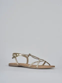 Outlet Sandali tacco 1cm pelle Donna Sandali Tacco Basso