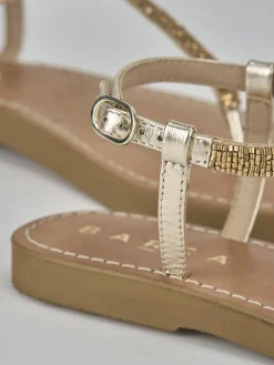 Discount Sandali tacco 1cm pelle Donna Sandali Tacco Basso