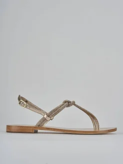 Outlet Sandali tacco 1cm pelle Donna Sandali Tacco Basso