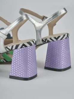 Sandali tacco 7cm pelle Donna Sandali Tacco Alto