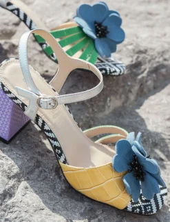 Sandali tacco 7cm pelle Donna Sandali Tacco Alto