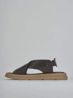 Discount Sandali tacco 3cm pelle testa Donna Sandali Tacco Basso