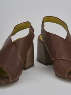 Clearance Sandali tacco 5cm pelle testa Donna Sandali Tacco Alto