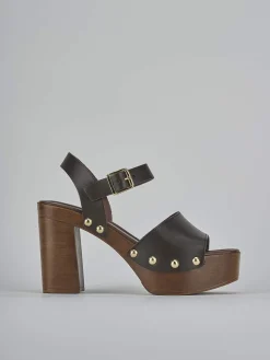 Best Sandali tacco 10cm pelle testa Donna Sandali Tacco Alto