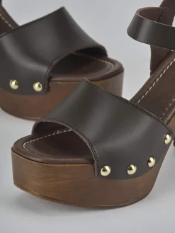 Best Sandali tacco 10cm pelle testa Donna Sandali Tacco Alto