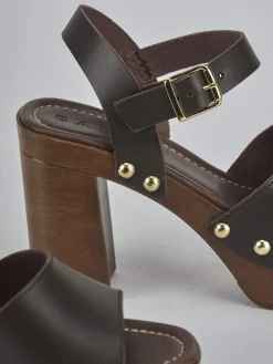 Best Sandali tacco 10cm pelle testa Donna Sandali Tacco Alto