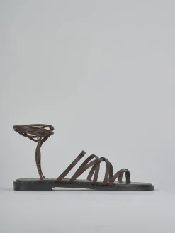 Hot Sandali tacco 1cm pelle testa Donna Sandali Tacco Basso