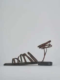 Hot Sandali tacco 1cm pelle testa Donna Sandali Tacco Basso