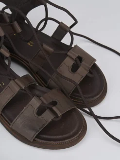 Outlet Sandali tacco 1cm pelle testa Donna Sandali Tacco Basso