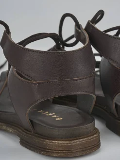 Hot Sandali tacco 1cm pelle testa Donna Sandali Tacco Basso