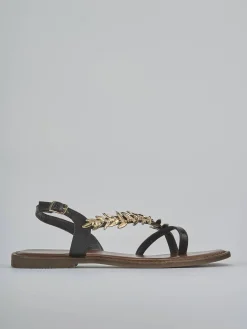 Sale Sandali tacco 1cm pelle testa Donna Sandali Tacco Basso