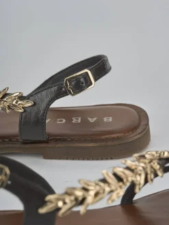 Sale Sandali tacco 1cm pelle testa Donna Sandali Tacco Basso