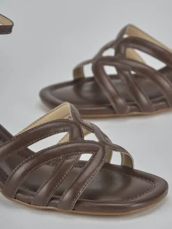 Discount Sandali tacco 6cm pelle testa Donna Sandali Tacco Alto