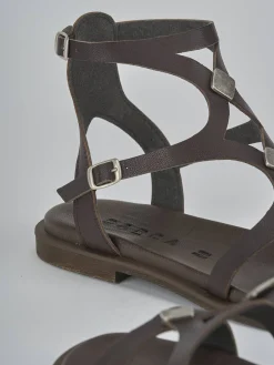 Best Sandali tacco 1cm pelle testa Donna Sandali Tacco Basso