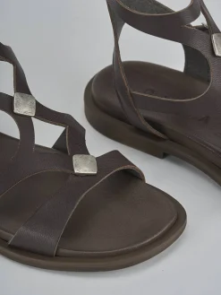 Best Sandali tacco 1cm pelle testa Donna Sandali Tacco Basso