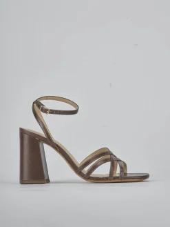 New Sandali tacco 8cm pelle testa Donna Sandali Tacco Alto