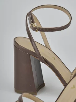 New Sandali tacco 8cm pelle testa Donna Sandali Tacco Alto