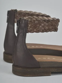 New Sandali tacco 2cm pelle testa Donna Sandali Tacco Basso