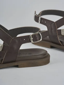 Outlet Sandali tacco 1cm pelle testa Donna Sandali Tacco Basso