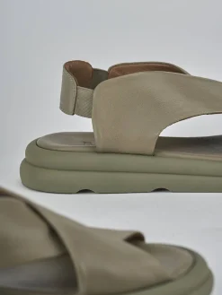 Sale Sandali tacco 3cm pelle Donna Sandali Tacco Basso