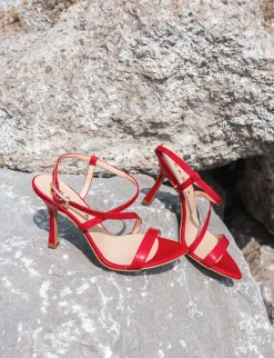 Sale Sandali tacco 9cm vernice Donna Sandali Tacco Alto