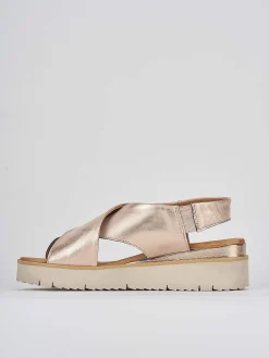 Sale Sandali zeppa 4 cm pelle Donna Sandali Zeppa