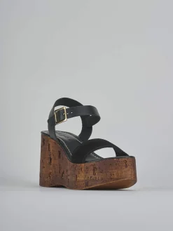 Best Sandali zeppa tacco 10cm camoscio Donna Sandali Zeppa