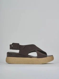 New Sandali zeppa tacco 5cm camoscio testa Donna Sandali Zeppa