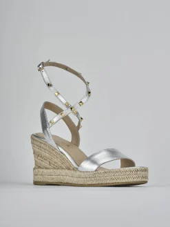 Hot Sandali zeppa tacco 11cm laminato Donna Sandali Zeppa