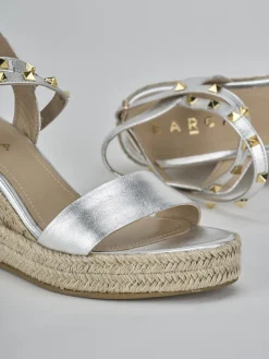 Hot Sandali zeppa tacco 11cm laminato Donna Sandali Zeppa