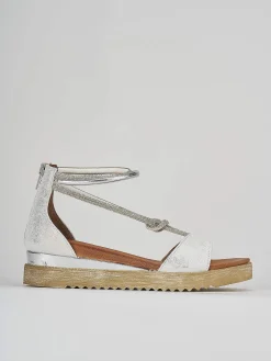 Sale Sandali zeppa tacco 3cm pelle Donna Sandali Zeppa