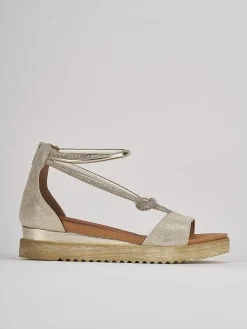 Discount Sandali zeppa tacco 3cm pelle Donna Sandali Zeppa