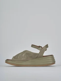 Sandali zeppa tacco 6cm pelle Donna Sandali Zeppa