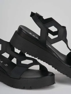 Online Sandali zeppa tacco 3cm pelle Donna Sandali Zeppa