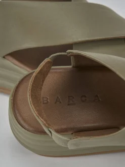 New Sandali zeppa tacco 5cm pelle Donna Sandali Zeppa