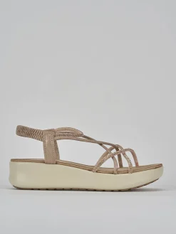 Best Sandali zeppa tacco 4cm pelle Donna Sandali Zeppa