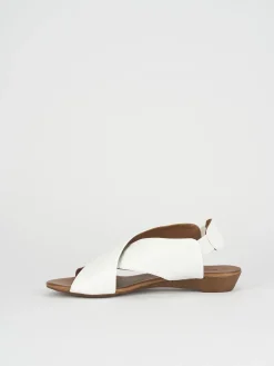 Discount Sandali zeppa tacco 3cm pelle Donna Sandali Zeppa