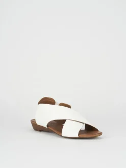 Discount Sandali zeppa tacco 3cm pelle Donna Sandali Zeppa