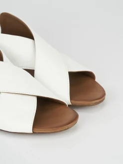 Discount Sandali zeppa tacco 3cm pelle Donna Sandali Zeppa