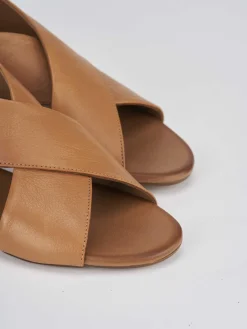 Sandali zeppa tacco 3cm pelle Donna Sandali Zeppa