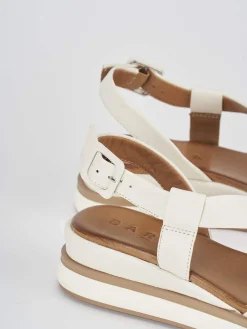 Online Sandali zeppa tacco 4cm pelle Donna Sandali Zeppa