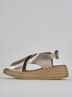 Best Sandali zeppa tacco 5cm pelle Donna Sandali Zeppa