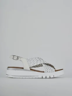 New Sandali zeppa tacco 2cm pelle Donna Sandali Zeppa