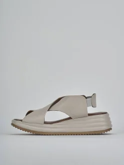 Clearance Sandali zeppa tacco 6cm pelle Donna Sandali Zeppa