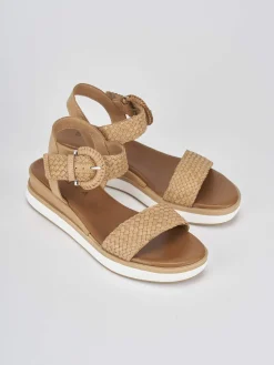 Outlet Sandali zeppa tacco 3cm pelle Donna Sandali Zeppa