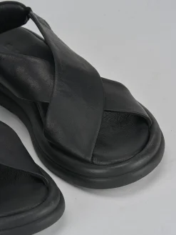 Online Sandali zeppa tacco 3cm pelle Donna Sandali Zeppa