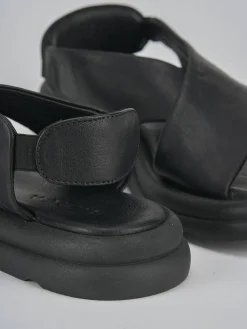 Online Sandali zeppa tacco 3cm pelle Donna Sandali Zeppa