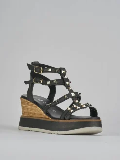 Online Sandali zeppa tacco 8cm pelle Donna Sandali Zeppa